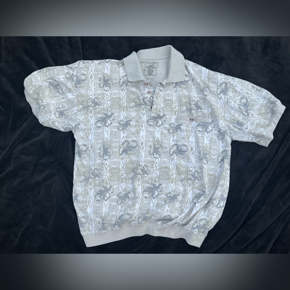 Safe Harbor Sportswear Floral Tiki Pattern Size XL